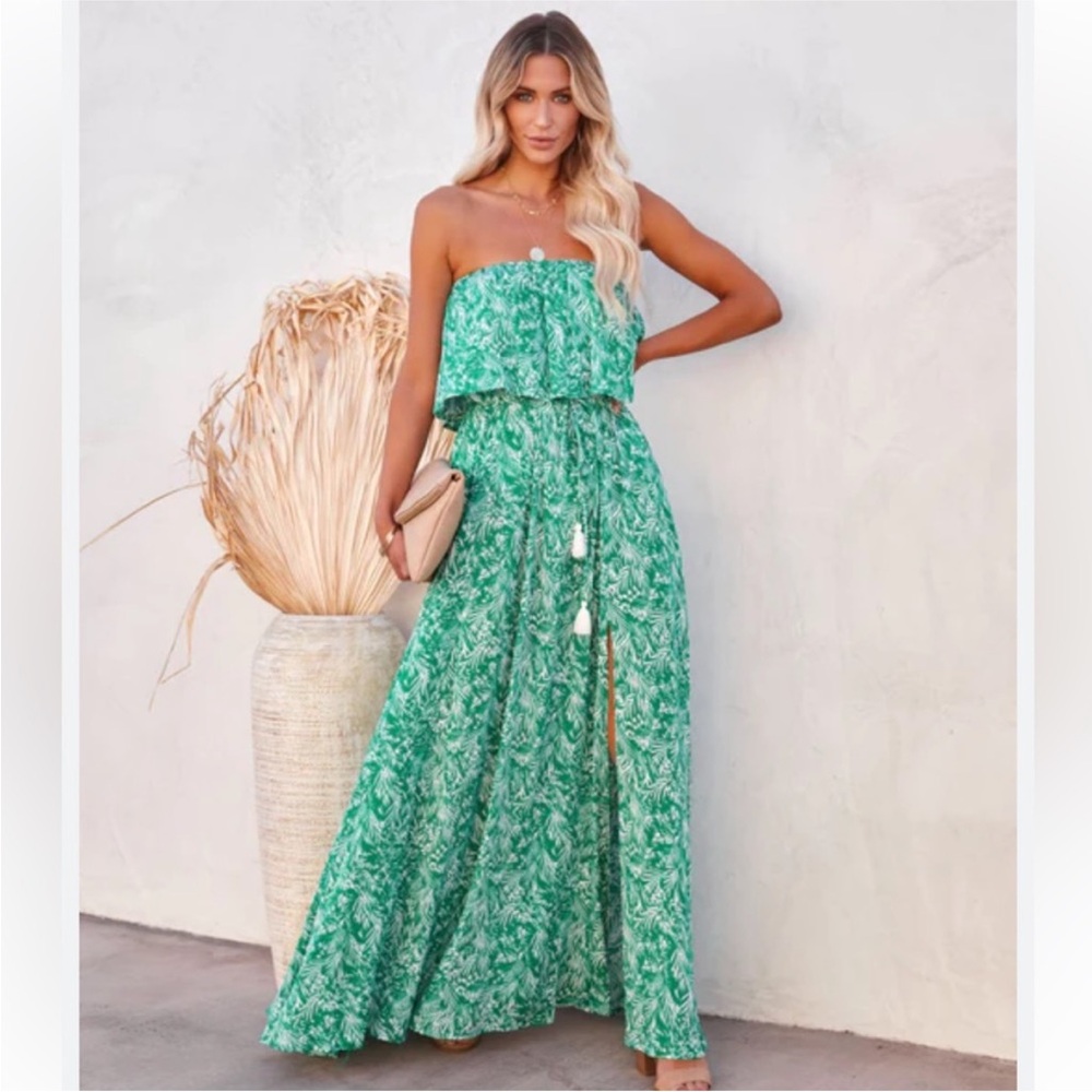 Vici Green Maxi Dress